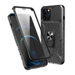 For iPhone 13 Pro Max All-inclusive PC TPU Tempered Glass Film Integral Shockproof Case (Black)