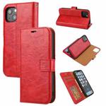 Crazy Horse Texture Detachable Horizontal Flip PU Leather Case with Holder & Card Slots & Wallet & Photo Frame For iPhone 13 mini(Red)