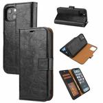 Crazy Horse Texture Detachable Horizontal Flip PU Leather Case with Holder & Card Slots & Wallet & Photo Frame For iPhone 13(Black)