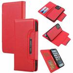 Litchi Texture Detachable Horizontal Flip PU Leather Case with Holder & Card Slots & Wallet & Photo Frame For iPhone 13 Pro(Red)