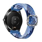 For Garmin Venu/Vivoactive 3 20mm Universal Adjustable Braided Elastic Diamond Buckle Watch Band(Blueberry)