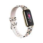 For Fitbit Luxe Special Edition Printing Silicone Watch Band, Size: S(Daisy)