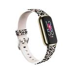 For Fitbit Luxe Special Edition Printing Silicone Watch Band, Size: S(Brown Leopard)
