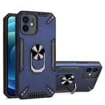 For iPhone 12 PC + TPU Protective Case with 360 Degrees Rotatable Ring Holder(Royal Blue)