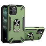 PC + TPU Protective Case with 360 Degrees Rotatable Ring Holder For iPhone 11 Pro(Dark Green)