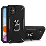 PC + TPU Protective Case with 360 Degrees Rotatable Ring Holder For iPhone 11(Black)