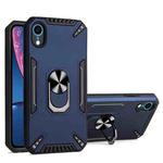 For iPhone XR PC + TPU Protective Case with 360 Degrees Rotatable Ring Holder(Royal Blue)