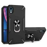 For iPhone XR PC + TPU Protective Case with 360 Degrees Rotatable Ring Holder(Black)