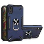 For iPhone XS Max PC + TPU Protective Case with 360 Degrees Rotatable Ring Holder(Royal Blue)