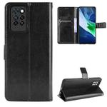 For Infinix Note 10 Pro Crazy Horse Texture Horizontal Flip Leather Case with Holder & Card Slots & Lanyard(Black)