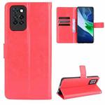 For Infinix Note 10 Pro Crazy Horse Texture Horizontal Flip Leather Case with Holder & Card Slots & Lanyard(Red)