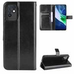 For Infinix Note 10 Crazy Horse Texture Horizontal Flip Leather Case with Holder & Card Slots & Lanyard(Black)