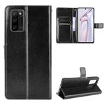 For Blackview A100 Crazy Horse Texture Horizontal Flip Leather Case with Holder & Card Slots & Lanyard(Black)