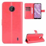 For Nokia C10 / C20 Crazy Horse Texture Horizontal Flip Leather Case with Holder & Card Slots & Lanyard(Red)