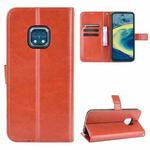 For Nokia XR20 Crazy Horse Texture Horizontal Flip Leather Case with Holder & Card Slots & Lanyard(Brown)