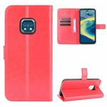 For Nokia XR20 Crazy Horse Texture Horizontal Flip Leather Case with Holder & Card Slots & Lanyard(Red)