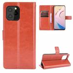 For Oukitel C21 Pro Crazy Horse Texture Horizontal Flip Leather Case with Holder & Card Slots & Lanyard(Brown)