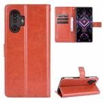 For Xiaomi Poco F3 GT Crazy Horse Texture Horizontal Flip Leather Case with Holder & Card Slots & Lanyard(Brown)