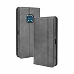For Nokia XR20 Magnetic Buckle Retro Crazy Horse Texture Horizontal Flip Leather Case with Holder & Card Slots & Photo Frame(Black)