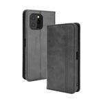 For Oukitel C21 Pro Magnetic Buckle Retro Crazy Horse Texture Horizontal Flip Leather Case with Holder & Card Slots & Photo Frame(Black)