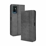 For ZTE Blade A71 Magnetic Buckle Retro Crazy Horse Texture Horizontal Flip Leather Case with Holder & Card Slots & Photo Frame(Black)