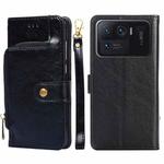 Zipper Bag PU + TPU Horizontal Flip Leather Case with Holder & Card Slot & Wallet & Lanyard For Xiaomi Mi 11 Ultra(Black)
