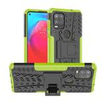 For Motorola Moto G Stylus 5G Tire Texture Shockproof TPU+PC Protective Case with Holder(Green)