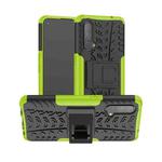 For OnePlus Nord CE 5G Tire Texture Shockproof TPU+PC Protective Case with Holder(Green)