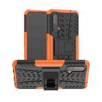 For OnePlus Nord CE 5G Tire Texture Shockproof TPU+PC Protective Case with Holder(Orange)