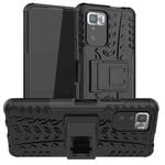 For Xiaomi Poco X3 GT Tire Texture Shockproof TPU+PC Protective Case with Holder(Black)