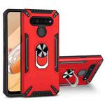 For LG K41S PC + TPU Protective Case with 360 Degrees Rotatable Ring Holder(Red)