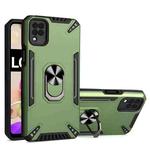For LG K42 PC + TPU Protective Case with 360 Degrees Rotatable Ring Holder(Dark Green)