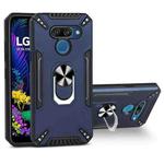 For LG K50 PC + TPU Protective Case with 360 Degrees Rotatable Ring Holder(Royal Blue)