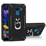 For LG K50 PC + TPU Protective Case with 360 Degrees Rotatable Ring Holder(Black)