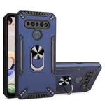 For LG K61 PC + TPU Protective Case with 360 Degrees Rotatable Ring Holder(Royal Blue)