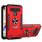 For LG K61 PC + TPU Protective Case with 360 Degrees Rotatable Ring Holder(Red)