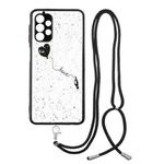For Samsung Galaxy A32 5G Colored Drawing Starry Sky Epoxy TPU Shockproof Case with Neck Lanyard(Love)