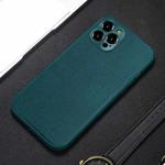 For iPhone 11 Accurate Hole Braided Nylon Heat Dissipation PC + TPU Protective Case (Dark Green)