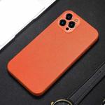 For iPhone 13 Accurate Hole Braided Nylon Heat Dissipation PC + TPU Protective Case(Orange)