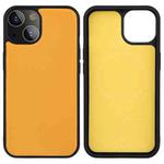 PU Leather Skin Magnetic Patch TPU Shockproof Magsafe Case For iPhone 13 mini(Yellow)