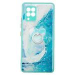For Samsung Galaxy A42 5G Colored Drawing Starry Sky Epoxy TPU Shockproof Case with Ring Holder(Waves)
