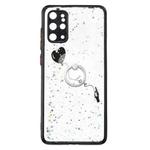 For Samsung Galaxy S20+ Colored Drawing Starry Sky Epoxy TPU Shockproof Case with Ring Holder(Heart)
