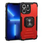 For iPhone 13 Pro Fierce Warrior Series Armor All-inclusive Shockproof Aluminum Alloy + TPU Protective Case with Ring Holder (Red)