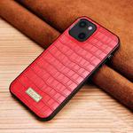 For iPhone 13 SULADA Crocodile Texture TPU Protective Case(Red)