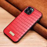 For iPhone 13 Pro SULADA Crocodile Texture TPU Protective Case (Red)