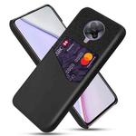 For Xiaomi Redmi K30 Pro Cloth Texture PC + PU Leather Back Cover Shockproof Case with Card Slot(Black)