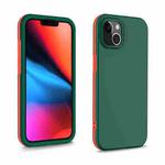 For iPhone 13 Dual-color 360 Degrees Full Coverage Protective PC + TPU Shockproof Case(Dark Green)
