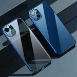 For iPhone 13 SULADA Elastic Silicone Edge Frame + TPU All-inclusive Anti-fall Case(Blue)
