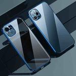 For iPhone 13 Pro Max SULADA Elastic Silicone Edge Frame + TPU All-inclusive Anti-fall Case (Blue)