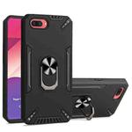 For OPPO A3s PC + TPU Protective Case with 360 Degrees Rotatable Ring Holder(Black)